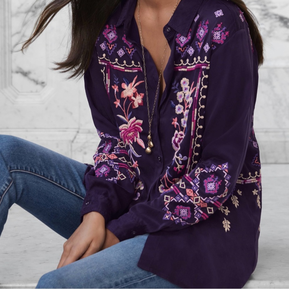 JOHNNY WAS CURACAO OVERSIZED SHIRT TUNIC